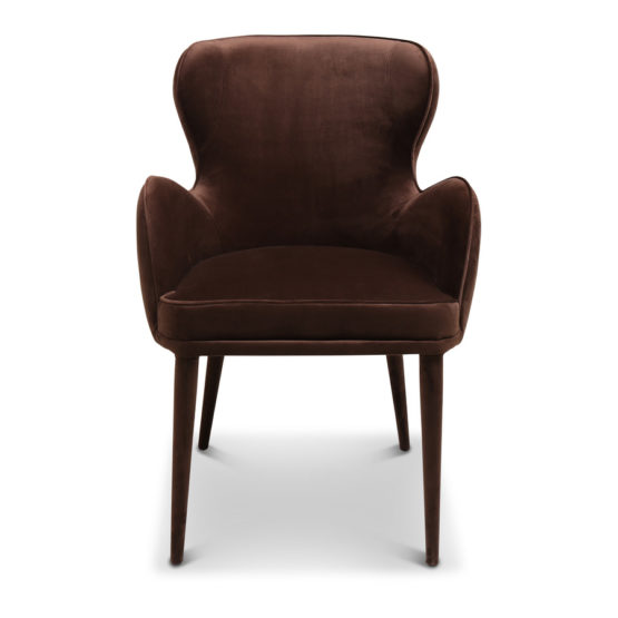 Stoel Perry velours bruin - Afbeelding 3