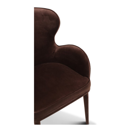 Stoel Perry velours bruin - Afbeelding 2