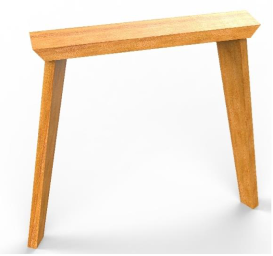 Houten tafelpoot